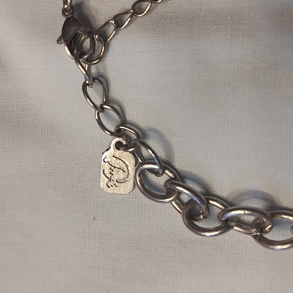 Fun rainbow bead statement necklace & Bright Pink Iridescent Layering Necklace - Picture 3 of 11